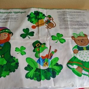 Cranston Print Works Top' O The Morning Irish Appliques Fabric Panel Sewing